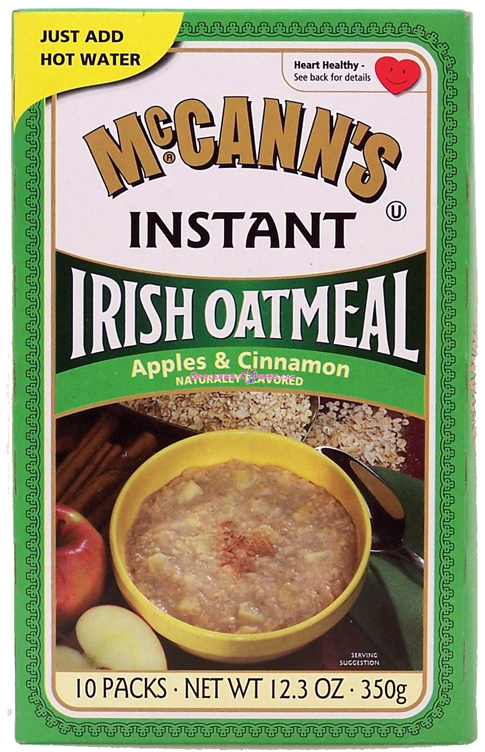 Mccann's  irish instant oatmeal, apples & cinnamon, 10-packs Full-Size Picture